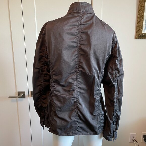 Betty Barclay Collection Lightweight Full Zip Jacket w Ruching Detail Grey Sz 10 - Picture 6 of 12